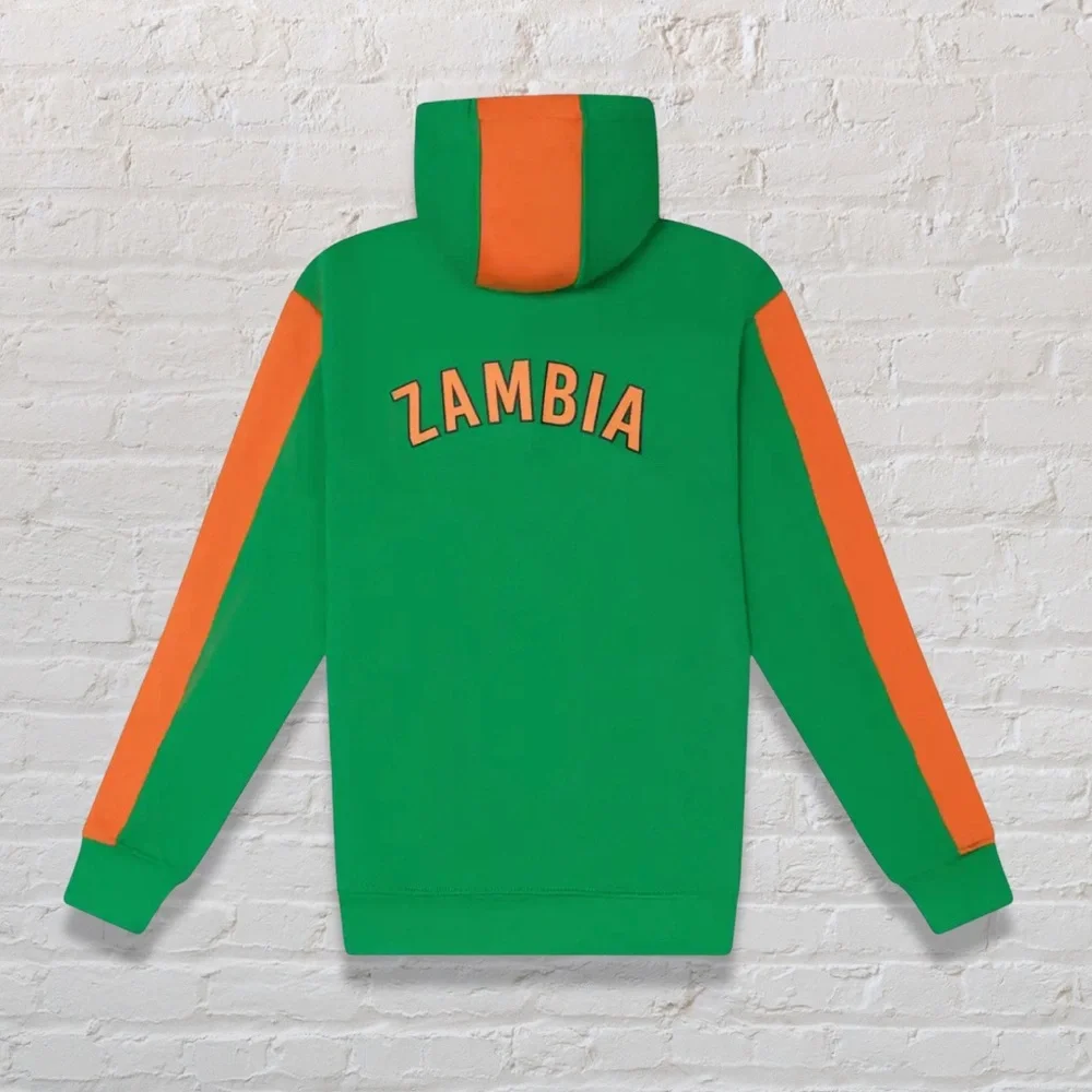 ZAMBIA WOMEN'S WORLD CUP 2023 GREEN ZIP HOODIE - UNISEX - Picture 2 of 5